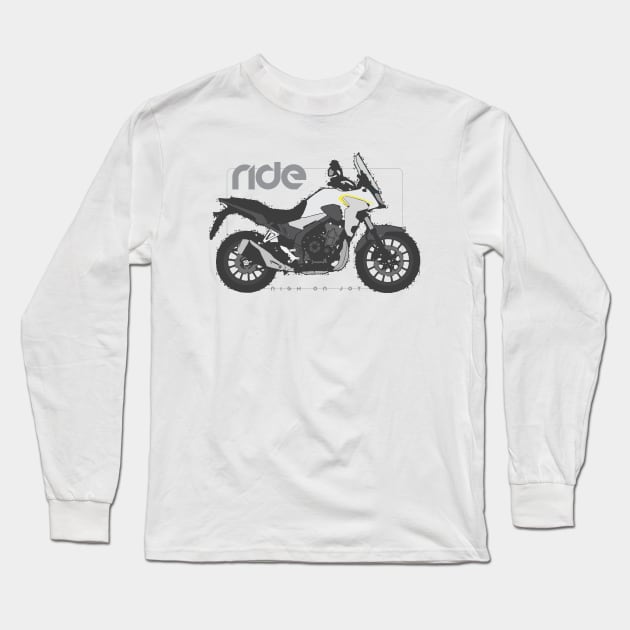 Ride cb500x white Long Sleeve T-Shirt by NighOnJoy